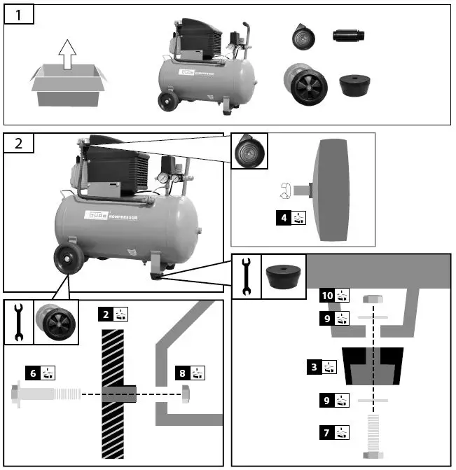 Gude 50129 260 10 50 Compressor-3