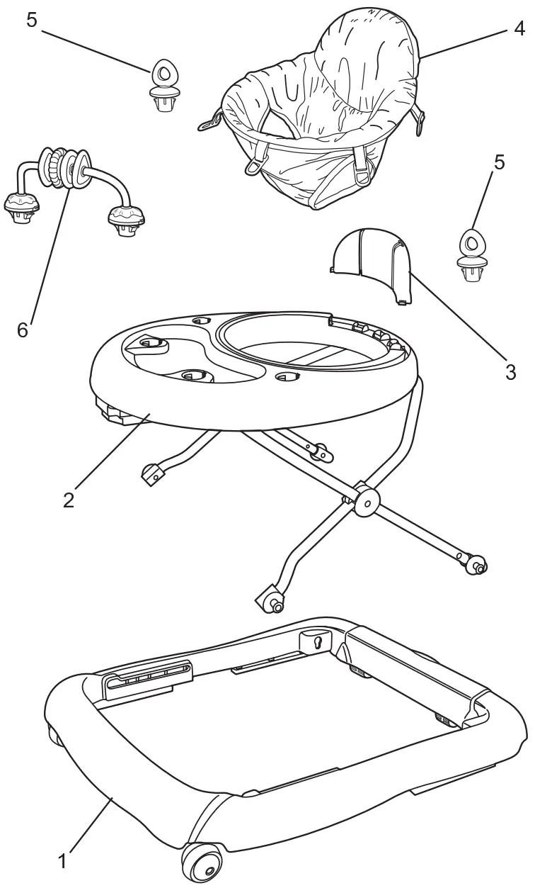 bright starts 10924 WWC Giggling Safari Walker - Figure 1