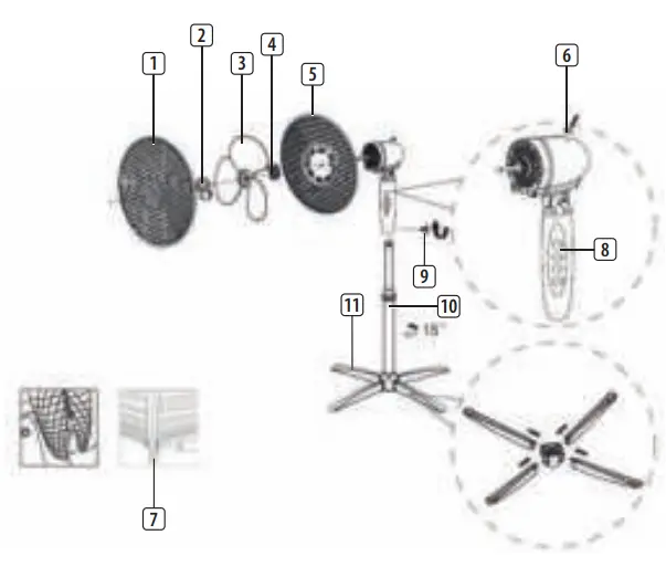 TRISTAR VE-5893 Stand Fan - fig 1