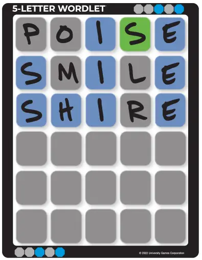 UNIVERSITY GAMES 01047 5 Letter Wordlet Confounding Word Strategy Game - Figure 2