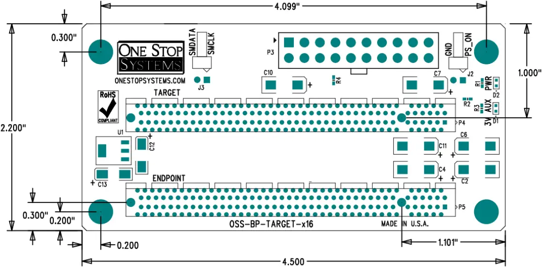 OSS-PCIe-BP-2019 - Dimensions