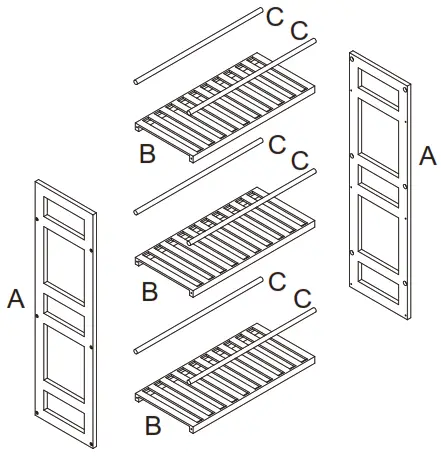 Kmart 43148363 Bamboo Slim Line Trolley - Figure 1