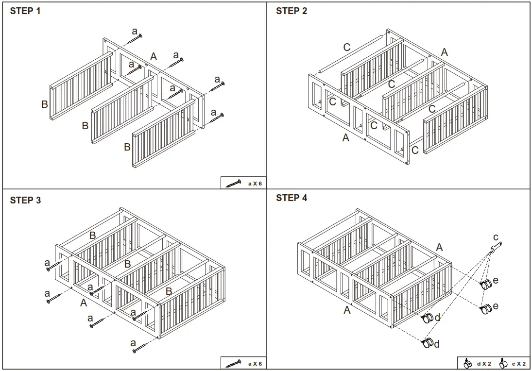 Kmart 43148363 Bamboo Slim Line Trolley - Figure 2