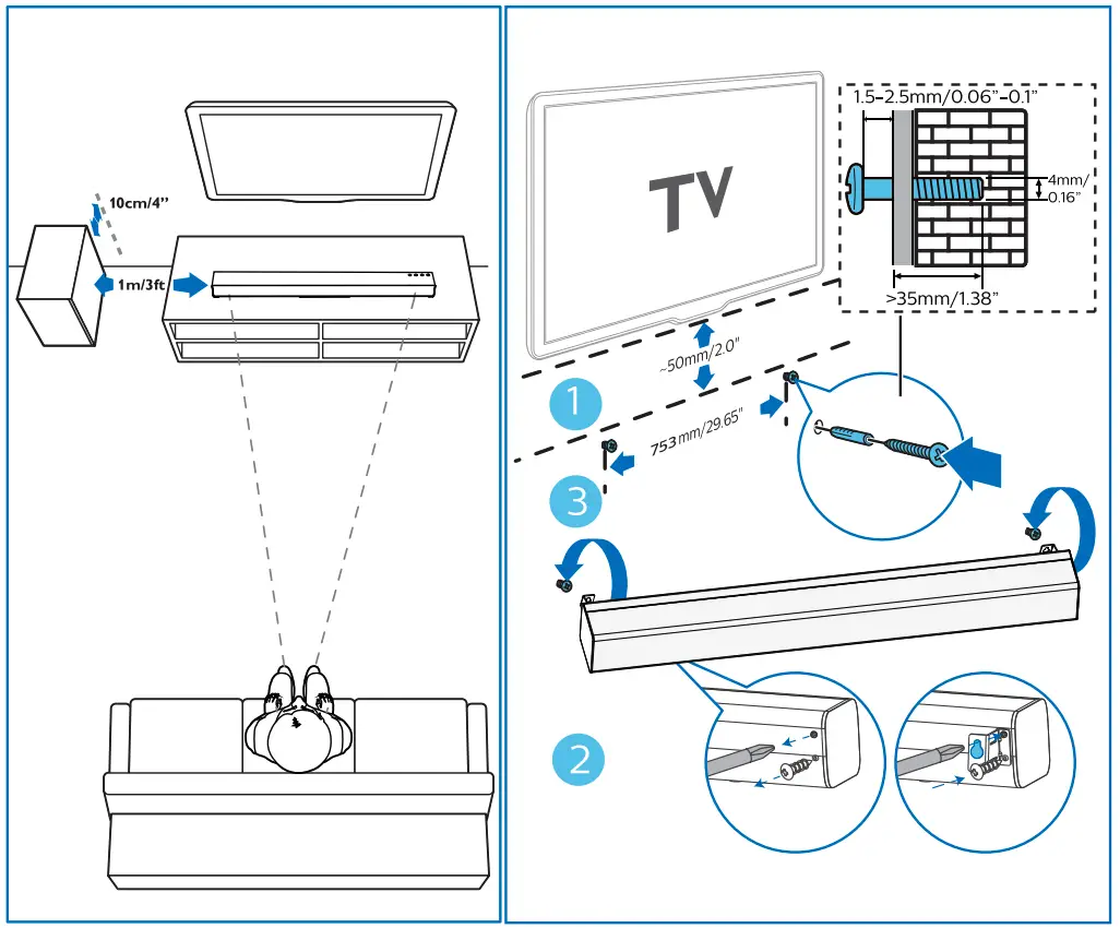 Position the SoundBar