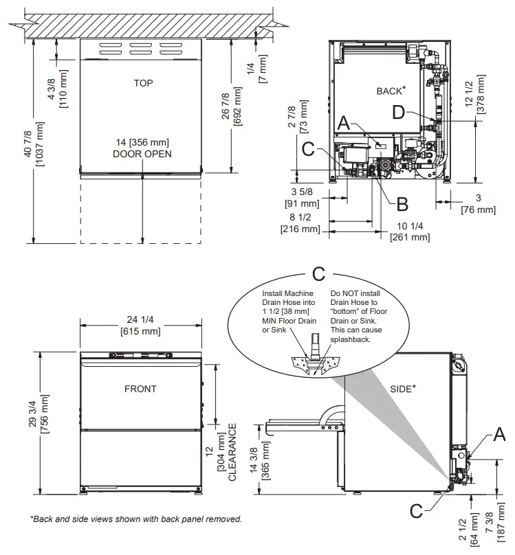Jackson DishStar ADA-SEER High Temperature Sanitizing Undercounter - Fig 2