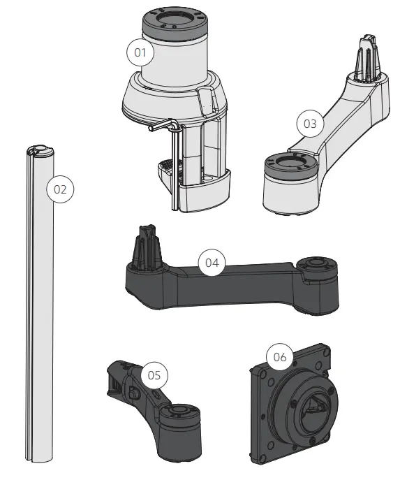 R Go Tools Caparo 4 D2 Circular Single Monitor Arm - Monitor Arm