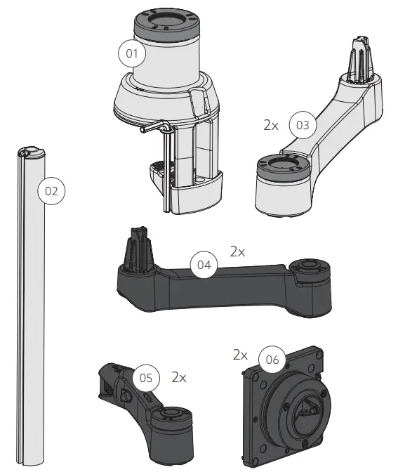 R Go Tools Caparo 4 D2 Circular Single Monitor Arm - Monitor Arm 3