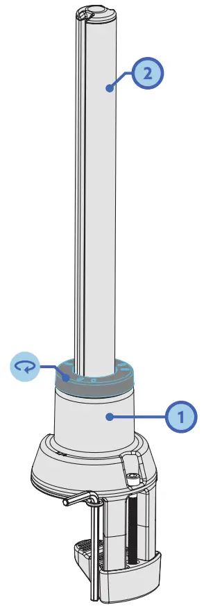 R Go Tools Caparo 4 D2 Circular Single Monitor Arm - Monitor Arm 5