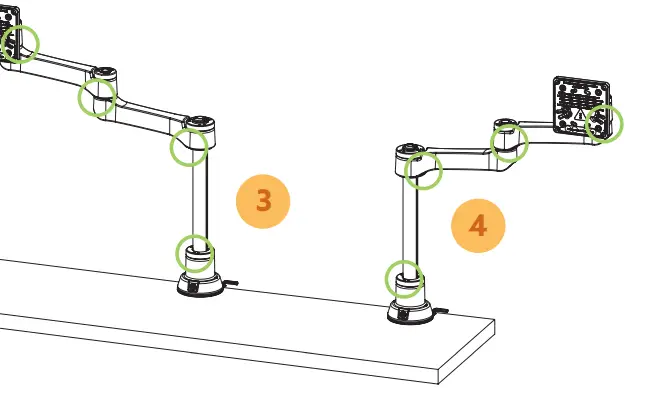 R Go Tools Caparo 4 D2 Circular Single Monitor Arm - Monitor Arm 7