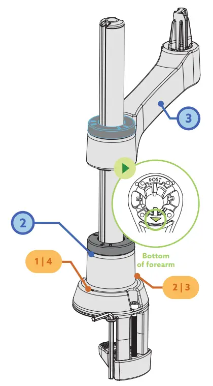 R Go Tools Caparo 4 D2 Circular Single Monitor Arm - Monitor Arm 8