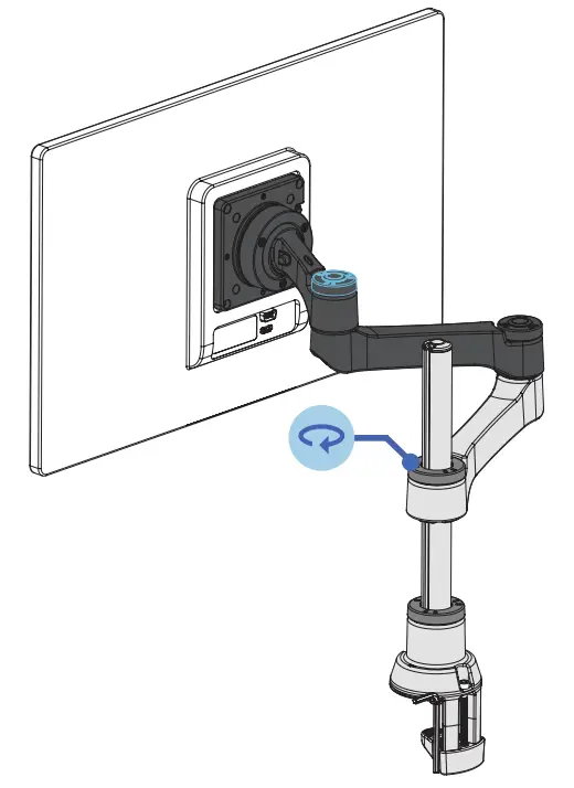 R Go Tools Caparo 4 D2 Circular Single Monitor Arm - Monitor Arm14