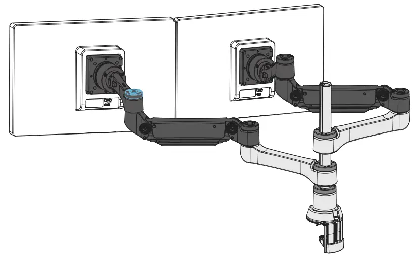 R Go Tools Caparo 4 D2 Circular Single Monitor Arm - Monitor Arm15