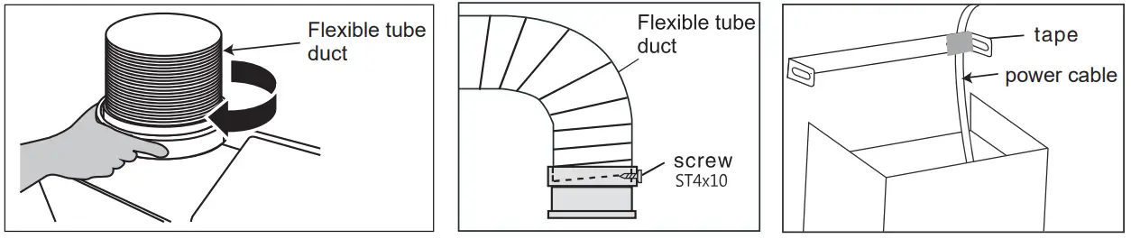 Cooker hood installation