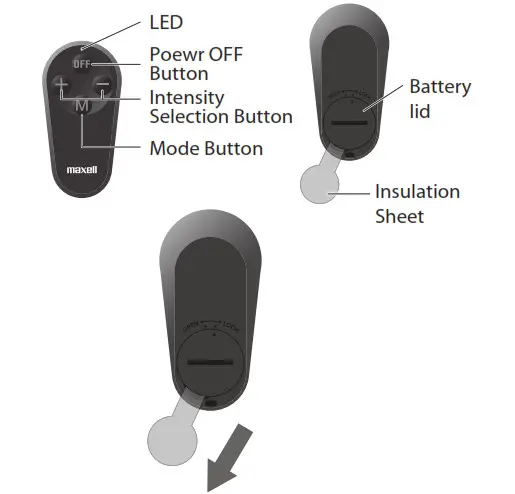 maxell MXES-FR230 Foot Use EMS Sport Device-Remote Control