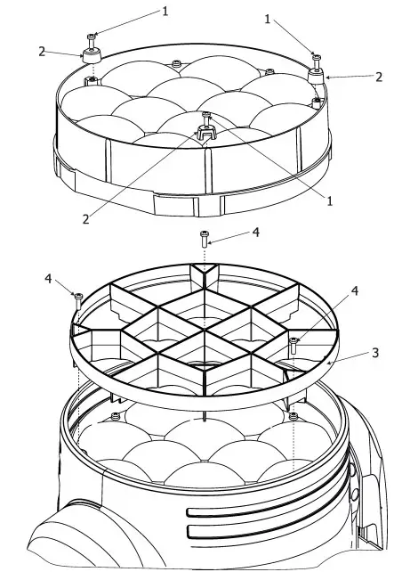 Eggcrate installation