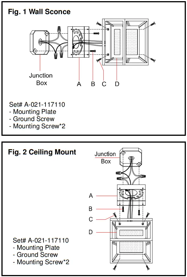 George Kovacs P1202 Outline Outdoor LED Ceiling Wall Light - Wall Sconce