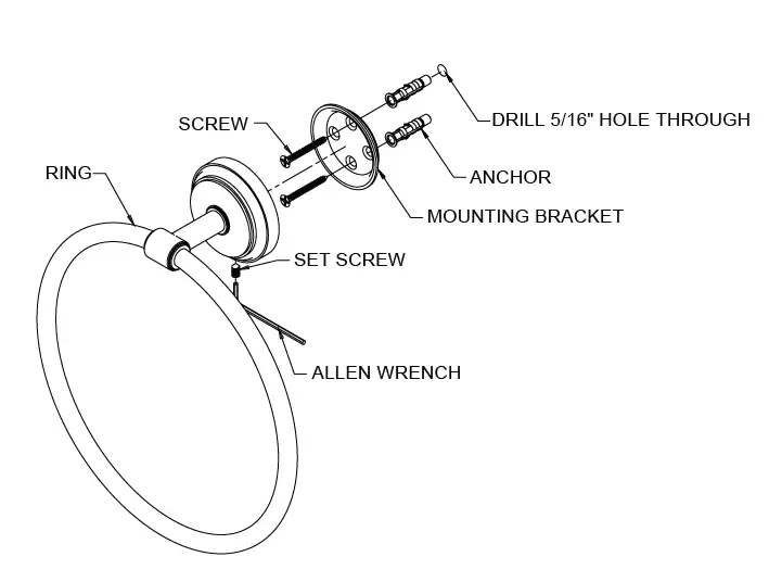 HAMILTON-SINKLER-BATR4005-Towel-Ring-Installation-and-Template-FIG-2