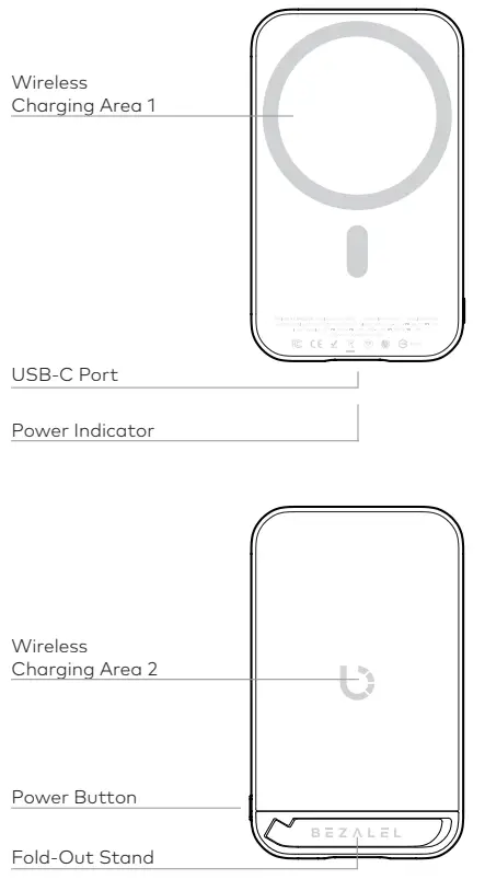 BEZALEL Prelude XR Wireless Power Bank Charger -