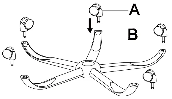 kogan ELEAMPUBLBA Eames replica low back ribbed -- Step 1