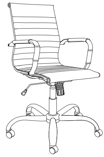 kogan ELEAMPUBLBA Eames replica low back ribbed -- Step 6