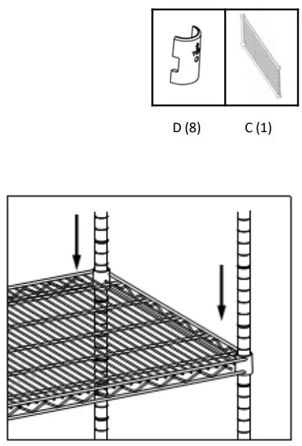 TRINITY 5-TIER NSF- SHELVES