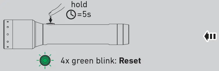 Reset to factory settings 1