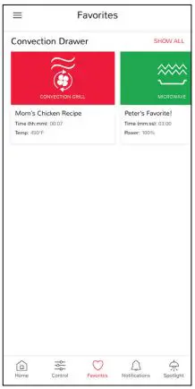 SHARP Convection Microwave Drawer Oven SMD2499FS User Guide - Save Your Favourites