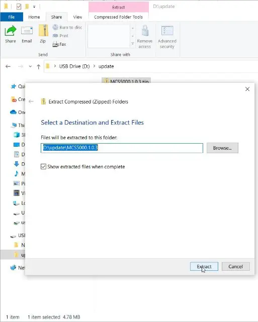 Bard MC5600 Series Lead Lag Controller - Unzip Downloaded Update File 2