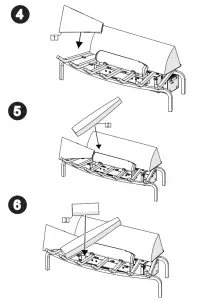 Dimplex DLGM29 Opti Myst Open Hearth Fireplace -Grate Assembly4