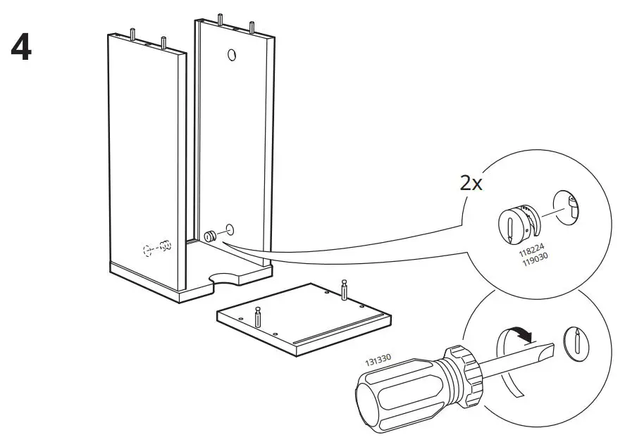 IKEA 00358966 TORNVIKEN Box Instruction Manual - Installation 4