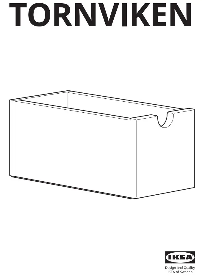 IKEA 00358966 TORNVIKEN Box Instruction Manual
