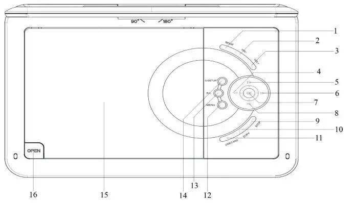 soundmaster PDB1600 Portable DVD Player - TOP VIEW