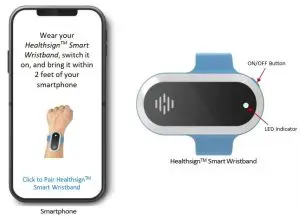 FIG 4 Pairing the HealthsignTM Smart Wristband