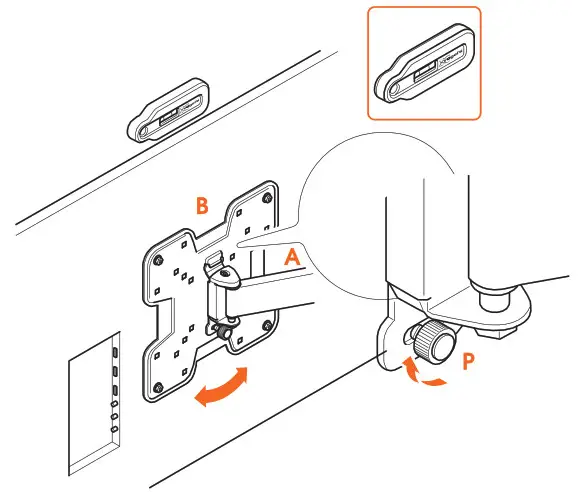 vogel s TVM 3220 Series Full Motion TV Wall Mount - Attach the TV to the wall mount 2