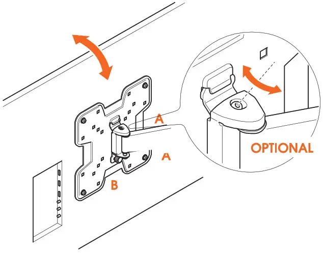 vogel s TVM 3220 Series Full Motion TV Wall Mount - Attach the TV to the wall mount 3