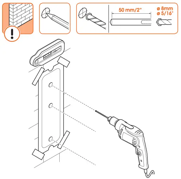 vogel s TVM 3220 Series Full Motion TV Wall Mount - Attach the wall mount to the wall 1
