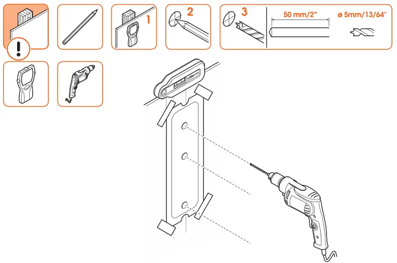 vogel s TVM 3220 Series Full Motion TV Wall Mount - Attach the wall mount to the wall 5