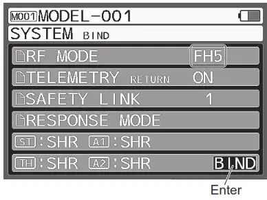 Sanwa Electronic Instrument RX 492 SSL Telemetry- BIND setting