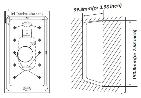 GRANDSTREAM GDS3710 3705 In Wall Mounting Kit-Drywall