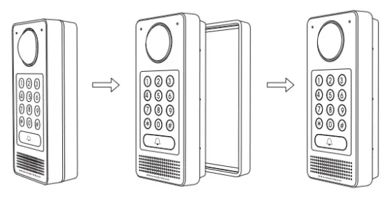GRANDSTREAM GDS3710 3705 In Wall Mounting Kit-Drywall5