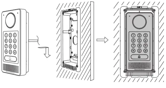 GRANDSTREAM GDS3710 3705 In Wall Mounting Kit-Drywall7