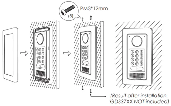 GRANDSTREAM GDS3710 3705 In Wall Mounting Kit-Drywall8