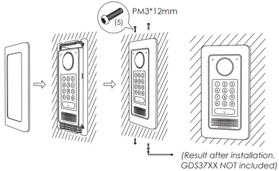 GRANDSTREAM GDS3710 3705 In Wall Mounting Kit-Step 7