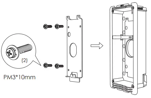 GRANDSTREAM GDS3710 3705 In Wall Mounting Kit-Stud Installation2