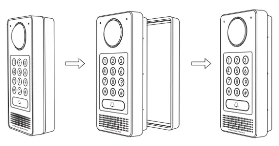 GRANDSTREAM GDS3710 3705 In Wall Mounting Kit-Stud Installation4