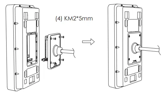 GRANDSTREAM GDS3710 3705 In Wall Mounting Kit-Stud Installation5