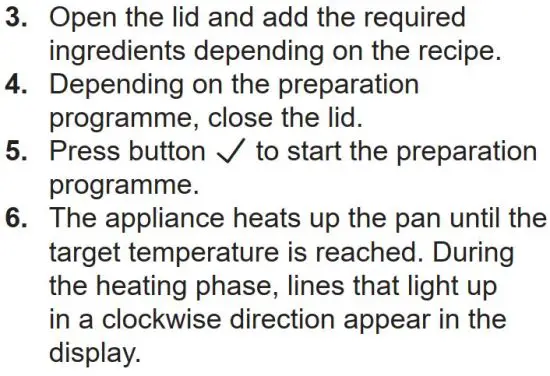FIG 15 Selecting and starting the programme