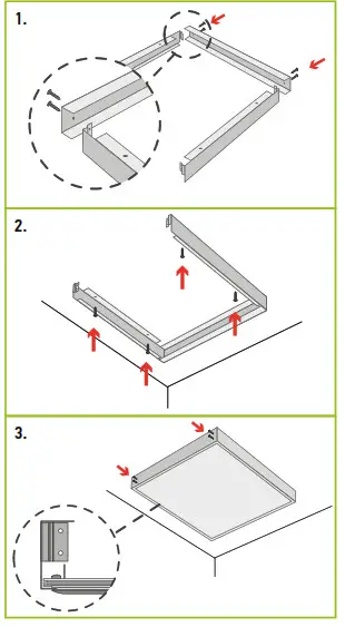ASD-ELP02-14D2750-STD 1x4 LED Flat Panel Light- SURFACE MOUNT