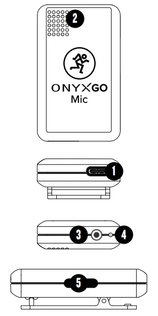 MACKIE OnyxGO Mic Wireless Clip-On Mic With Companion App FIG 3