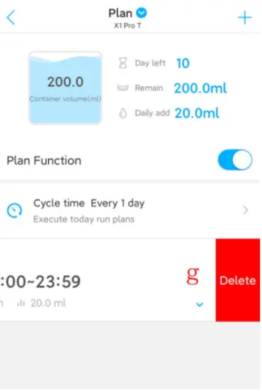 Schedule dosing-Schedule Settings